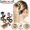 Black and Leopard print Donuts Bud Head Band Ball Fabric French Twist Magic DIY Tool Bun Maker