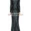Fashion V-neck & Front Seam Slit Green Sequin Beaded Evening Dress With Long Sleeve