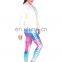 White arrows holographic mix polyester girls pants pants elastic brand femme cheap wholesale denim fitness leggings for women