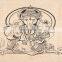 Indian Religious Beautiful Lord Ganesh Printed Tapestry