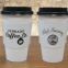 China best PLA PE paper coffee cups with lids and sleeve straw