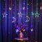 High Quality outdoor indoor moon& star curtain icicle string lights wholesale