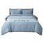 China Wholesaler Solid color Luxury Plain Washed Microfiber Bedding Duvet Cover Set