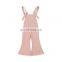 Solid Color Bell-Bottom  Girl Overalls Fashion Casual Jumpsuit