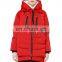 Women classic long sleeve with hoodie zip up with pockets puff jacket