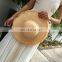 New natural Lafite tethered straw hat outdoor travel beach sunscreen tether Lafite hat