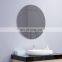 Factory 6mm Wall Mounted Decorative V-groove Engraved Round Silver Bathroom Mirror