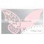 2016 elegant wine glass decoration laser cut place card butterfly pink from Mery Crafts SC111