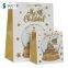 Custom Recyclable 128g Coated Paper Coated Bright Film Christmas Gift Bag Clothes Shopping Bag