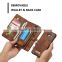 Cell phone case card holder wallet for Galaxy S7 edge genuine leather case
