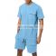 Wholesale custom men's casual sports suit men's wave point multi-pocket short-sleeved shorts loose beach pants men's suit