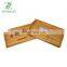 Bamboo Retangle Printing Serving Tray for Storage Food and Plate with Handles