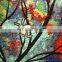 Customized design diy decorative flower glass mosaic wall art live room flower pattern mosaic tile decoration mural mosaic