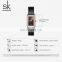 SHENGKE Square Watch Woman Stainless Steel Mesh Band Quartz Watches For Ladies Silver Golden Black Colors Fashion Lady K0119L