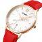 New Arrival Skmei 1724 Women Quartz Wristwatch for Girl Watch Fashion Leather Pink