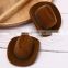 Creative Cowboy Hat Shape Rings Box Velvet Jewelry Display Box Storage Case Jewelry Packaging Display New