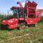 Converting a harvester to a triangular track semi chain track with good passability, anti sinking and anti slip