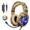 M1 Camouflage Gaming Headphones Stereo Game Headset with Mic Over-ear with 360 Degree Rotating For PS4/Xbox one PC