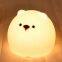 Little Bear Led Night Light Child Silicone Light USB Rechargeable Touch Sensor Colorful Lamp for Kids Bedroom
