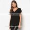 2016 high quality t shirt black color t shirt women's solid color fashion t shirt TS072