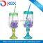 plastic candle mason jar with stem