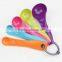 Wholesale measuring spoon set colorful ABS set of 5pieces measuring spoons teaspoon baking tools spoon set