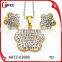Jewelry Factory Wholesale Women Jewelry Earrings Colored Rhinestone Jewelry Set