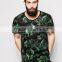 china wholesale cheap price T-Shirt with All Over Tropical Bird Print