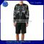 Wholesale custom made hoodies with abstract printing in black