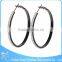 ZS17112 Stainless steel big round crystal earrings fashion women's black wholesaler jhumka earrings big