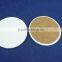 Absorbent white blank matt ceramic coaster with cork back