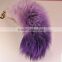 Fashion Dyed 100% Genuine Fox Tail Fur Accessory for E-bike keychain ornament