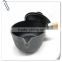Vegetable oil coating cast iron frying pan with long handle