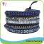 Hot Sale Custome Real Leather Colorful Stone Bead Bracelet