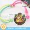 Gold Sticker Swan Pattern Mood Color Change Silver Bracelet Charms for Girls