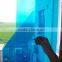 Self-adhesive protective film for window glass blue color