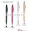 Best price stylus metal ball pen colorful ballpoint pen with logo print