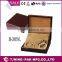 Made In China Luxury Velvet Interior Handcrafted Exterior Wood Color Engraved Jewelry Boxes