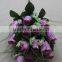 Yiwu cheap silk decoration 18 heads artificial rose flower