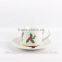 220cc custom logo ceramic porcelain coffee cup saucer set, microwave&dishwasher safe test
