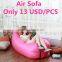 2017 new technology inflatable sleeping bag sunbathing fabric nylon fabric for bags fast inflatable air sofa
