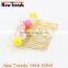 Sweet pearl alloy hair comb with colorful acrylic beads