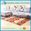 Five figures flower design printed coral velvet carpet with pvc dot slip resistance backing
