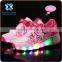 Factory wholesale OEM USB charge Children kids Led shoes sneakers Cool casual shoes for boys girls,led light kids shoes