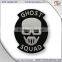 cheap custom fabric embroidery guns patches with self-adhesive ( hot cut edge )