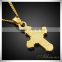 18K Gold Plated Simple Cross Pendant Designs Brass Wholesale Jewelry
