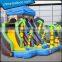 Customized amusement park equipment inflatable water slide with swimming pool hot sale