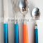 Plastic handle stainless cutlery set