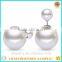 2016 fashion S925 sterling silver dubble pearl stud earrings