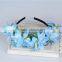 Stock Handmade Soft Multi Color Hair Accessories Headband, Synthetic Flower Fabric Hairbands